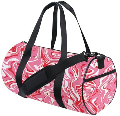 LI ZHI XIN Sac de sport unisexe pour homme et femme, motif graffiti artistique, rouge et blanc, multicolore, Taille unique, Sac de sport