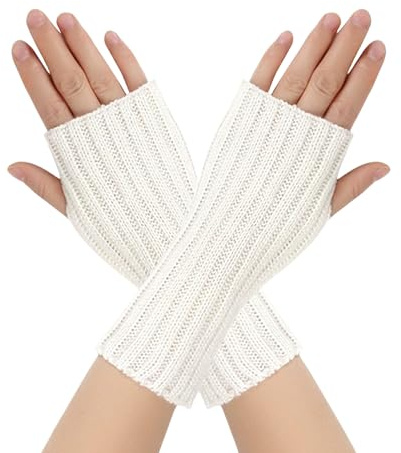 Symphonyw Halb Fingerlose Handschuhe, Winter Warmer Pulswärmer Handschuhe, Halb Handstulpen Unisex Handgelenk Handschuhe Winter