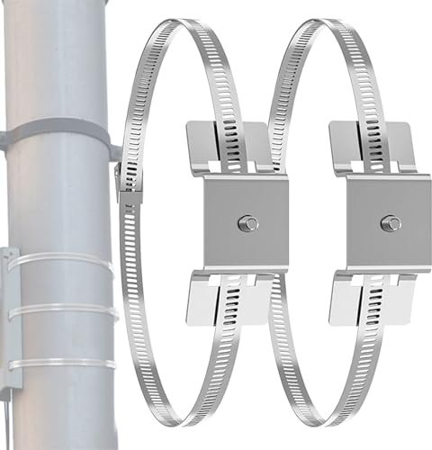 Tewzafiya Pal Mounts | Support for Security Cameras, 2 Pieces Adjustable Holder for No Holes for Home TV Satellite Outdoor Railing Water Heater Sign