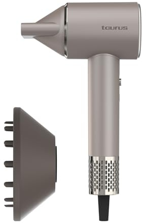 Taurus – Secador de Pelo Digital Force Protect, Ionic Care, 10 Niveles de Velocidad y Temperatura, Oscillating Temp Protect, Memoria, Luz LED, Filtro magnético, Accesorios incluidos