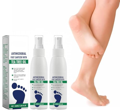 2PCS Foot Spray 100ml, Athletes Foot Spray for Toenail, Odour Control & Cracked Heel Repair, Odour Control & Dry Skin Care, Deodorising spray