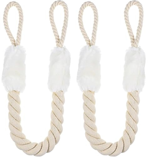 JEYORZY 2pcs Türstopper Klinke, Türkordel Klemmschutz, Baumwolle Türkordel, Klemmschutz für Haustier, Kind und Baby, weich und waschbar, Türstopper Seil, Kinder Fingerschutz, für Schutz von Haustieren
