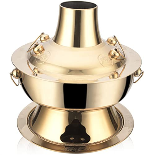 Pentola portatile Hotpot, pentola tradizionale in rame per cucinare all'aperto, ideale per cene e fonduta