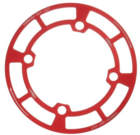MISUVRSE Cubiertas ligeras para platos de bicicleta de aleación de aluminio, protector de escudo para bicicletas de una sola velocidad, cubierta de plato de una sola velocidad