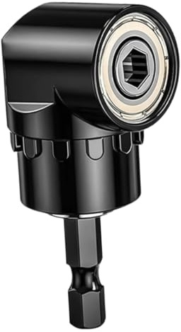 ACOLY Adaptador de vaso hexagonal, adaptador de destornillador de ángulo recto de 105 grados para espacios reducidos y aplicaciones en ángulo, con portapuntas magnético de 1/4 de pulgada.