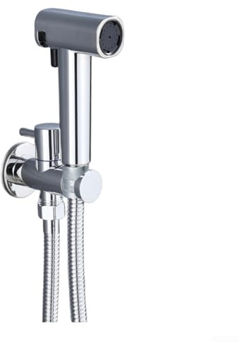 CYRENT Pulvérisateur de bidet mural haute pression à double mode, douche de toilette à main pour l'hygiène personnelle et l'entretien des couches (argenté)