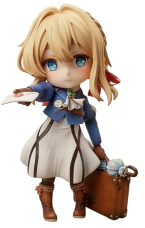 Violeta Evergarden Figura Anime Girl Standing Pose 17.5CM Modelo Violeta Evergarden Figura de acción Linda Decoración de Escritorio Coleccionables Regalo para fans