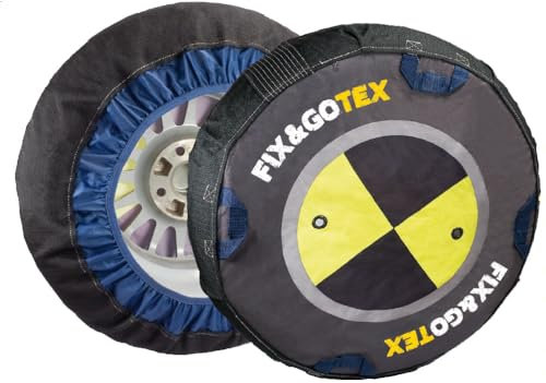 SNOVIT Fix&GO Tex Talla B - Cadena de Nieve Textil. Turismo, SUV, 4X4 y Furgoneta. Certificación ÖNORM EN-16662-1. Set 2 Uds.
