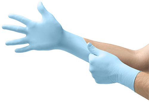 Ansell Microflex 93-833 Mehrzweckhandschuhe, Chemikalien- und Flüssigkeitsschutz, Blau, Größe 5.5-6 (250 Handschuhe pro Spender)