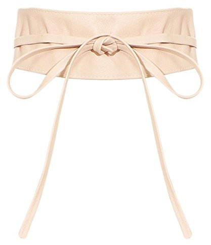 malito – Damen Taillengürtel aus 100% weichem Echtleder – Onesize Bindegürtel mit verstellbarem Taillenband – breiter Wickelgürtel mit Schleife – Hüftgürtel G100 (Rosa)