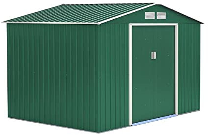 Casetta giardino in lamiera verde, box esterno, ricovero attrezzi 213x191 h.195cm Fredi