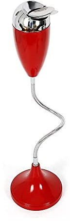 YANAIL Aschenbecher Im Freien Im Freien Stehende Aschenbecher, Verstellbare Höhe Moderner Edelstahl -Aschenbecher Mit Deckel/Rot