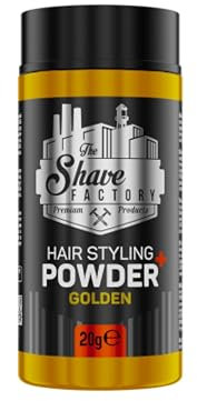 The Shave Factory Ultra Hold Hair Styling Powder (20g) | Powder Wax | Styling Powder | Volumizing Powder For Hair | Hair Powder with matt effect (Golden)