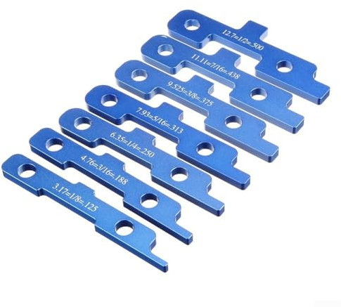 Höhenmessgerät, Setup-Block, Holzbearbeitung, Tischsäge, Höhenmesser, Oberfrästisch, Höhenmesser, Aluminium, Setup-Block, Tischsäge-Teil, 7-teilig
