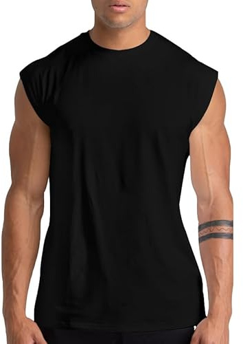 Holure Herren Tank Top & Muskelshirt, einzeln oder im 3er- und 5er-Pack, ärmelloses Fitnessshirt aus weichem Mischgewebe für Sport, Training und Freizeit