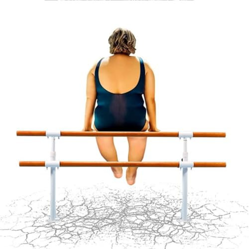 Treppenhandlauf, Balance-Ballettstange, tragbar für Zuhause oder Studio, höhenverstellbare Stange für Stretch, Pilates, Kinder und Erwachsene (Farbe: Natur, Größe: 1,5 m)