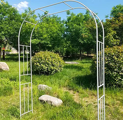 Outdoor Wedding Garden Roses Arch Climbing Plants Archway Iron Wrought Metal Garden Arbor Galvanized Metal Rose Arches (Gold 300×240Cm Black 180×240cm)