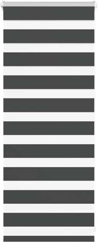 Homgoday Zebrarollo Doppelrollo Fensterrollo Sonnenschutzrollo Seitenzugrollo Zebrarollo für Fenster & Türen Wandmontage Sichtschutz Schwarz 65x100 cm Stoffbreite 60,9 cm Polyester