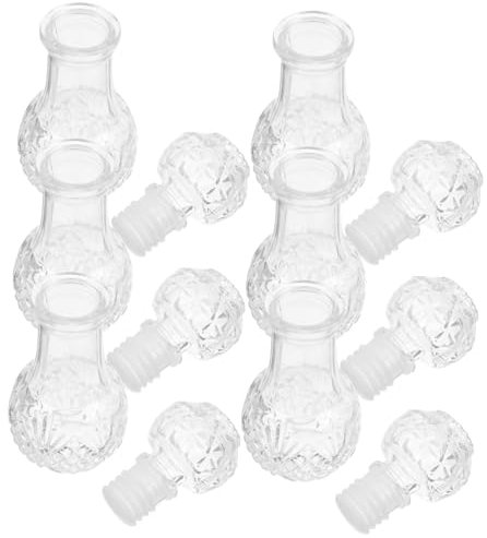 Alipis 6 Piezas Botella De Prueba Transparente De Contenedor De Licor Para Vino Whisky Recipientes Para Whisky Decantador De Vino Para Bodas Para Degustaciones y Licor