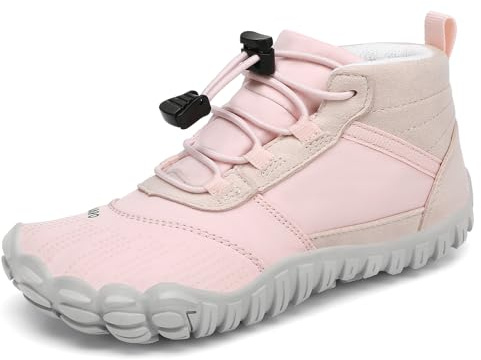 SAGUARO Chaussures Barefoot Enfants Chaussures de Minimalistes Garçon Fille Chaussures de Trail Running Léger Respirantes pour Fitness Randonnée Marche, Rose, 33 EU
