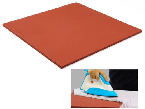 15 x 15 Inches Silicone Heat Press Mat Pad, 0.3” Thickest Silicone Pad for Heat Press Machine, Flat Heat Transfer Press Replacement Pad