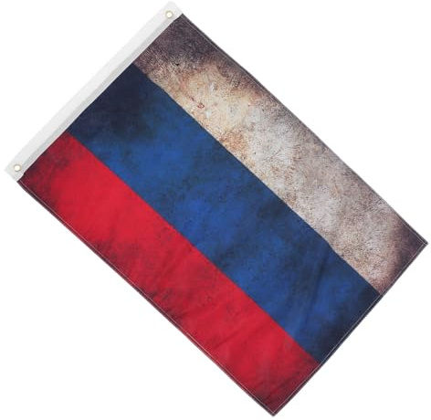 SHINEOFI Drapeau Russe Vintage Polyester 60 X 90 Cm pour Jardin et Fête Nationale, Bannière Extérieure Résistante aux Uv, Décoration Extérieure Rétro pour Célébrations Festives