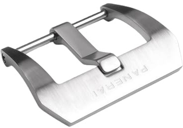 ROUREOX Fibbia Orologio a Vite in Acciaio - Chiusura Ardiglione Spazzolata per Cinturini Larghi - Stile Pre-V Robusto per Panerai-Argento spazzolato 26mm