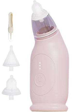 Aspirador nasal eléctrico, aspirador portátil, limpiador de nariz de 2,17 pulgadas con motor potente, dispositivo de relajación de la congestión con silicona suave, herramienta de congestión para