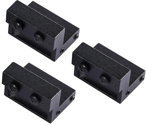 Alipis Butoirs de Porte Coulissante Lot de 3 en Acier Inoxydable Silicone, Réglables pour Portes de Grange Simples et Doubles, Protection la Corrosion pour Rails Plats