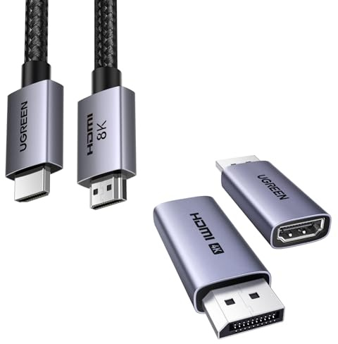 UGREEN Adaptador DisplayPort a HDMI 4K 60Hz Cable HDMI 2.1 8K Certificado