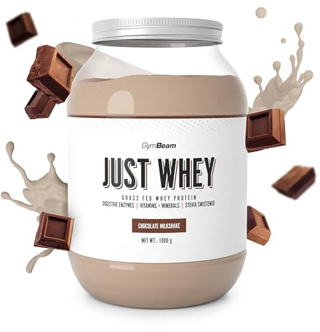 GymBeam Just Whey, Proteine in Polvere Multicomponente da Siero di Latte, Whey Protein, Concentrato e Idrolizzato, 22,4g Proteine per Dose (1000 g, Chocolate Milkshake)