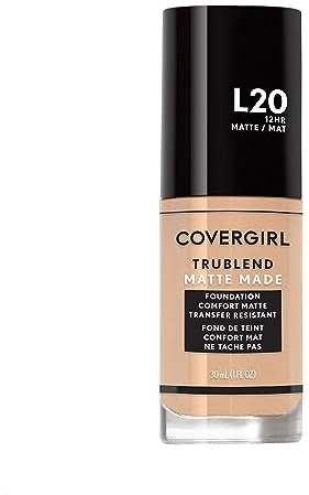 CoverGirl TruBlend Matte Made Liquid Foundation - L20 Light Ivory For Women 1 oz Foundation