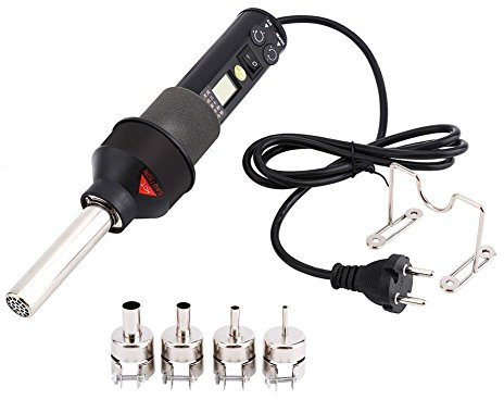 220V 450W LCD Pistola de Aire Caliente Electrónica Ajustable con 4 Boquillas Para Desoldar IC SMD BGA para quitar pintura,tubos de soldadura,PVC retráctil