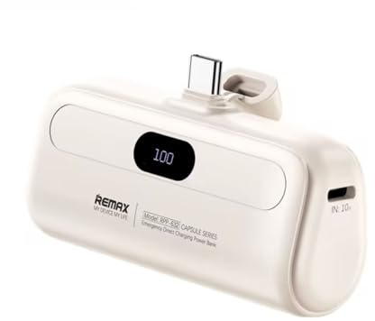 Mini Batterie Capsule 5000mAh – Recharge Rapide USB-C + Écran LCD – iPhone & Android pour Voyage et Urgence