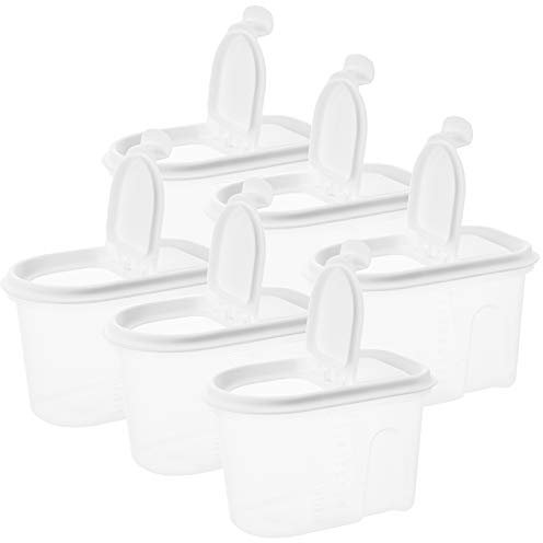 2friends Vorratsdosen Schüttdosen, 6er Set weiß mit Klappdeckeln, 1,1 Liter, weiße Deckel, 100% recyclebar, Made in EU