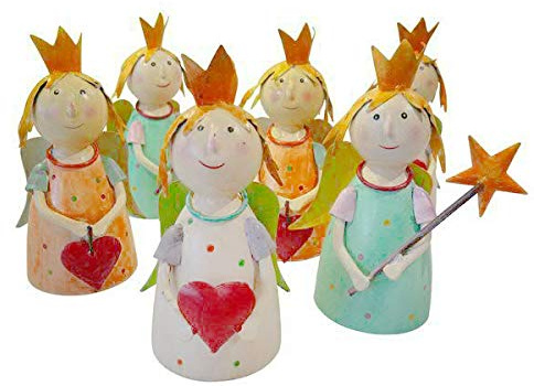 Lot de 6 tabourets de clôture de qualité supérieure - Statuette de poteau en métal - Décoration de jardin - Décoration de jardin