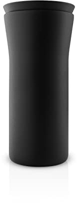 EVA SOLO | City to Go Cup 0,35l Black | Praktischer doppelwandiger Thermobecher, der Sich einfach mit Einer Hand bedienen lässt – Klickverschluss mit Möglichkeit, von Allen Seiten zu Trinken | Black