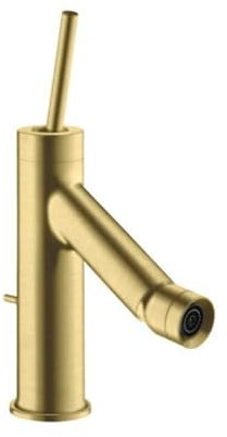 hansgrohe AXOR Starck Einhebel-Bidetmischer mit Hebelgriff und Zugstangen-Ablaufgarnitur, 10211950, Farbe: Brushed Brass