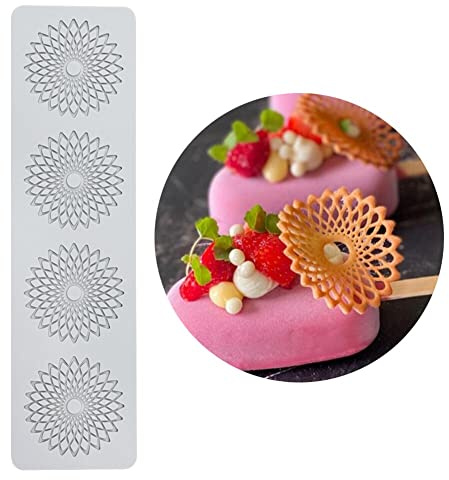 JAWSEU Hohle Blumen Silikonform Fondant Formen Silikon Backform Kuchen Deko Form, Kuchen Dekorieren Schablonen zum Backen und Dekorieren Von Kuchen, Desserts, Partys