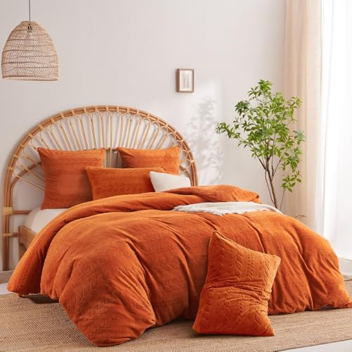 Freyamy Peluche Housse de Couette Flanelle 200x200cm Duveteux Polaire Sherpa Parure de lit 2 Personne Hiver Chaude avec Fermeture Éclair Caramel Shaggy Linge de lit avec 2 Taie d'oreiller 65 x 65
