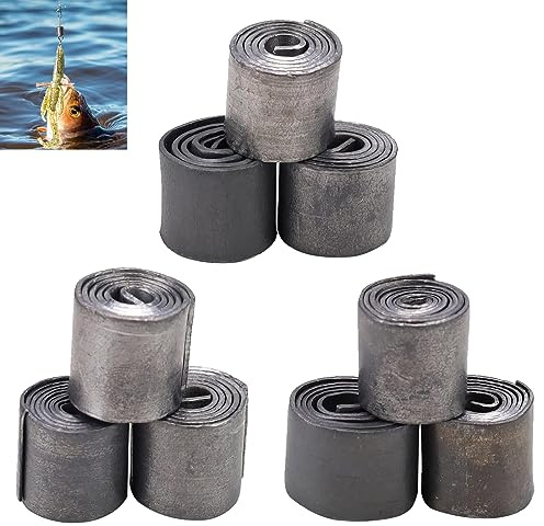 GNAUMORE Weiches Blei, 9 Stück Angelblei, Weiches Angeln, Sinkers Gewichte Tackle Zubehör, Platinen Gewichte, für Wildfischen Seefische