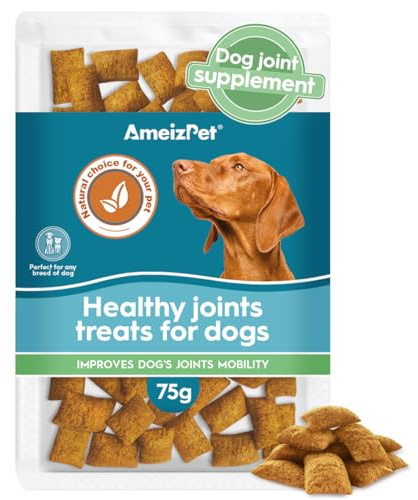 AmeizPet Trockenfutter Leckere Hundekekse, Hüft- und Gelenkpflege Gelenkergänzungsmittel für Hunde, Haustier-Gelenk-Kau-Snacks für Welpen und ältere Hunde 75g (2.6 oz)