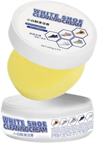 Huvqianu Shoes Stain Remover Cream | Leather Shoe Cleaner | Sneaker Stain Remover | Shoe Cleaning Cream, Shoe Stain Removal Cream, Fabric Shoe Cleaner, Canvas Shoe Stain Remover, Multicolor, 260g