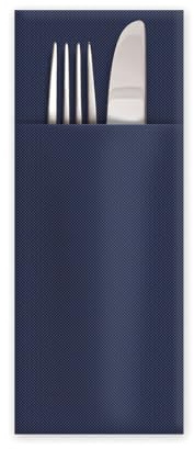 VEPATIM 100 Servietten Bestecktaschen Premium 40x 32cm Airlaid dunkelblau