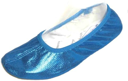 Lappade Gymnastikschuhe Turnschläppchen Ballettschuhe Ballerinas für Damen Herren Mädchen Jungen mit Gummisohle mit Glitzer blau Gr. 36