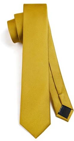 HISDERN Herren Krawatte Schmale Einfarbig Seide Krawatten für Herren Klassische Formelle Elegante Schlipse Hochzeit Party Business Krawatte 6cm