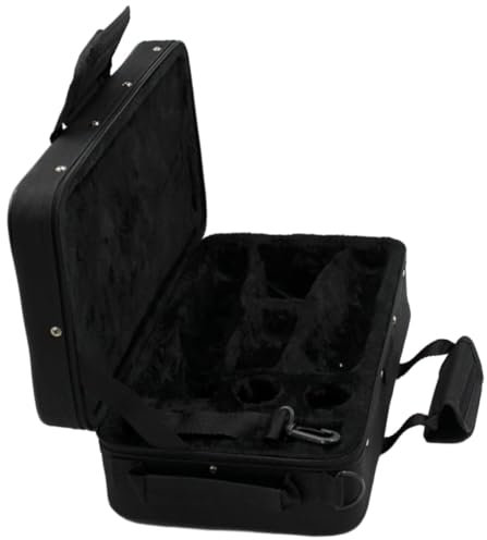 ibasenice Tragbarer Klarinettenkoffer – Schwarze Stoffbox Mit Notentragetasche Und Aufbewahrung Für Zubehör