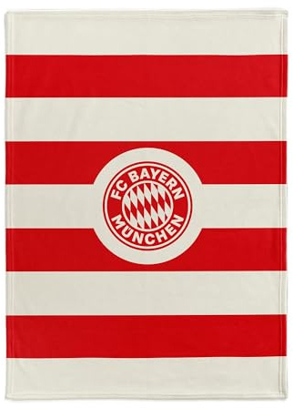 FC Bayern München I Kuschelfleecedecke I Sofadecke I Rot/Weiß I 200x150 cm