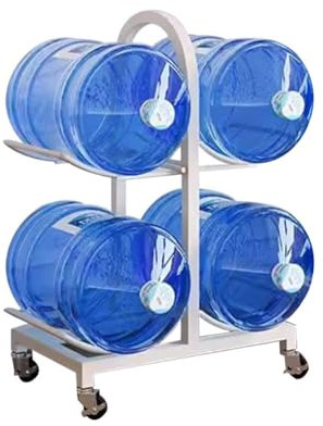 Brocca per raffreddamento dell'acqua, per casa, cucina, ufficio, 2/3 ripiani, portatile, per secchio d'acqua pura di grande capacità, posizionamento a doppia fila, nero, 45 x 28 x 95 cm