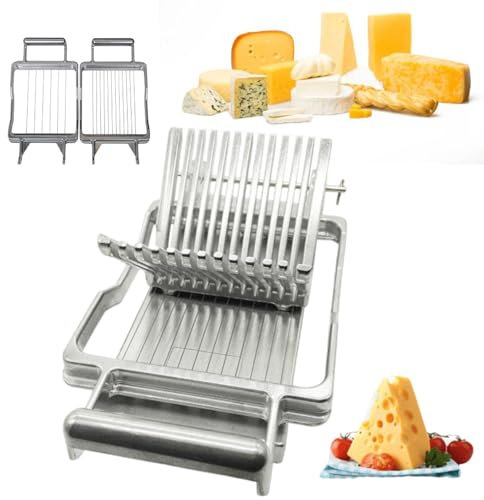 pedenencelia Commercial Cheese Slicer, Cheeser Butter Cutting Board Machine, Slices Are Uniform, Manual Cheese Cutter, With 1cm/2cm Stainless Steel Blade Wire, Kitchen Cooking